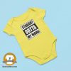 baby onesie with the design "straight-outta-my-momma"