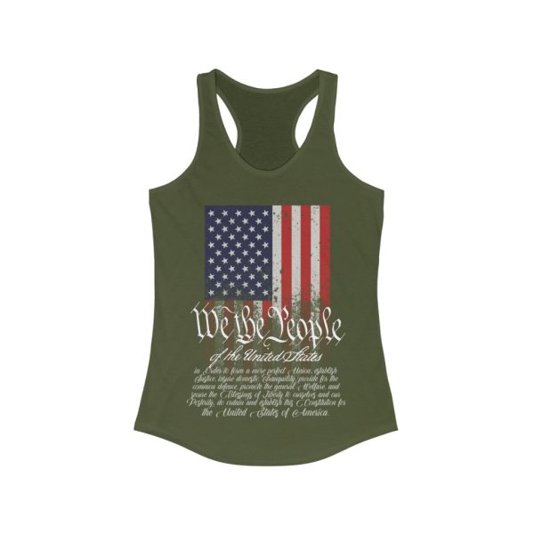 We The People American Flag - Women's Ideal Racerback Tank | 19334