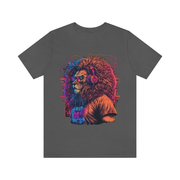 Lion Wearing Headphones and Glasses - Graffiti Inspired Retro T-Shirt | 18070 27