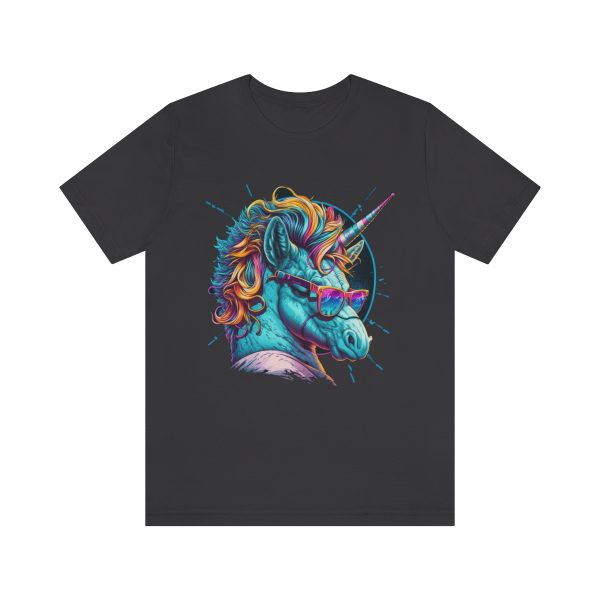 Retro Unicorn with Glasses - Short Sleeve T-shirt | 18142 27