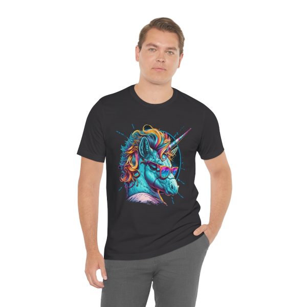 Retro Unicorn with Glasses - Short Sleeve T-shirt | 18142 31
