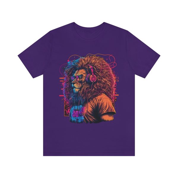 Lion Wearing Headphones and Glasses - Graffiti Inspired Retro T-Shirt | 18510 27