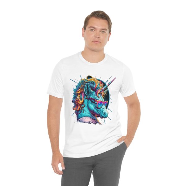 Retro Unicorn with Glasses - Short Sleeve T-shirt | 18542 31