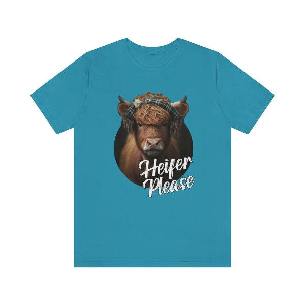 Heifer Please Highland Cow Funny T-shirt | Heifer Please | Short Sleeve Tee | 18054