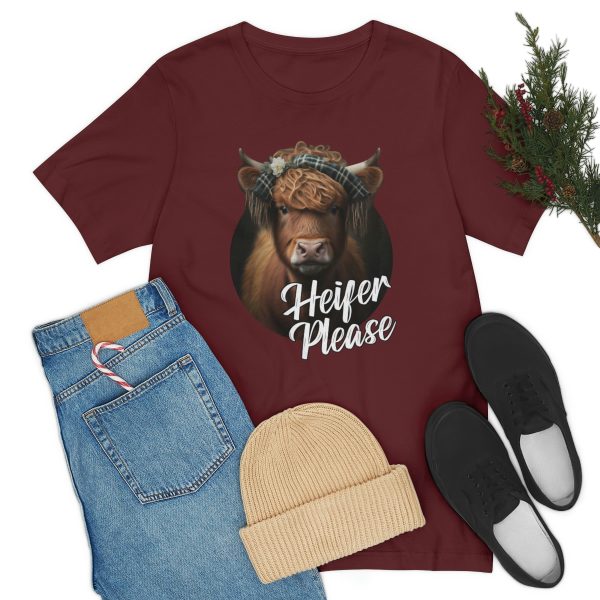 Heifer Please Highland Cow Funny T-shirt | Heifer Please | Short Sleeve Tee | 18374 15