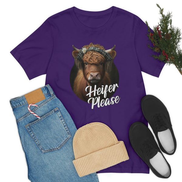 Heifer Please Highland Cow Funny T-shirt | Heifer Please | Short Sleeve Tee | 18510 15