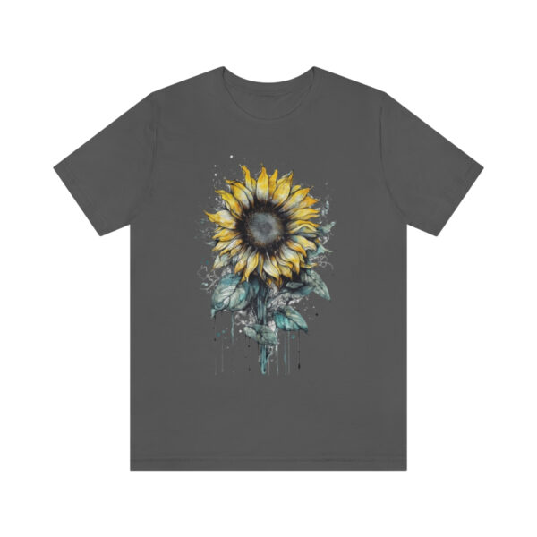 Geometric Sun Flower with Ink and Water Color - Short Sleeve Tee | 18070