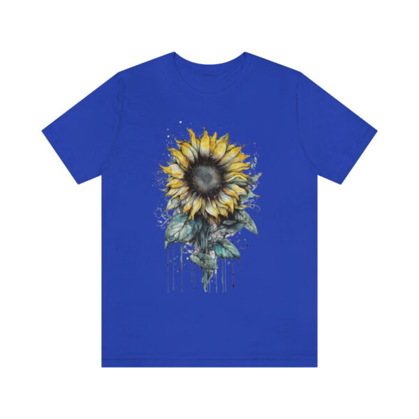 Geometric Sun Flower with Ink and Water Color - Short Sleeve Tee | 18518