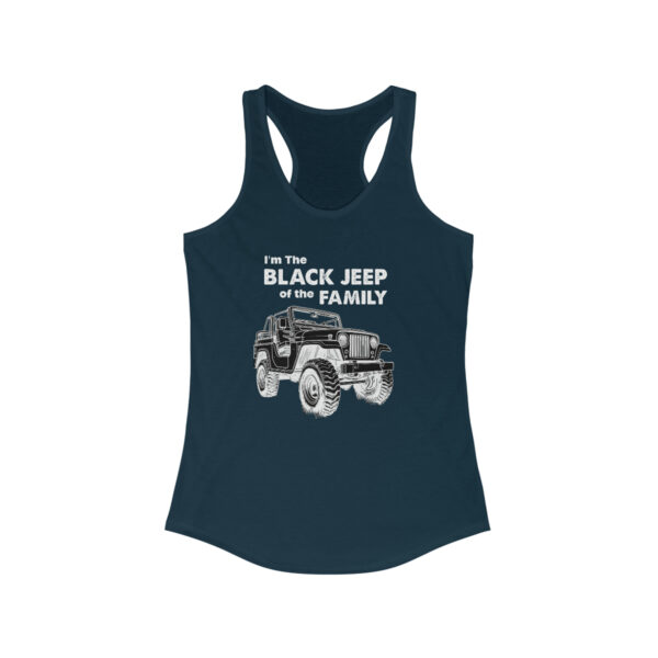 Jeep tank top for women, I'm The Black Jeep of the Family - Women's Ideal Racerback Tank | 19329