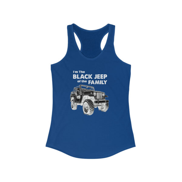 Jeep tank top for women, I'm The Black Jeep of the Family - Women's Ideal Racerback Tank | 19359