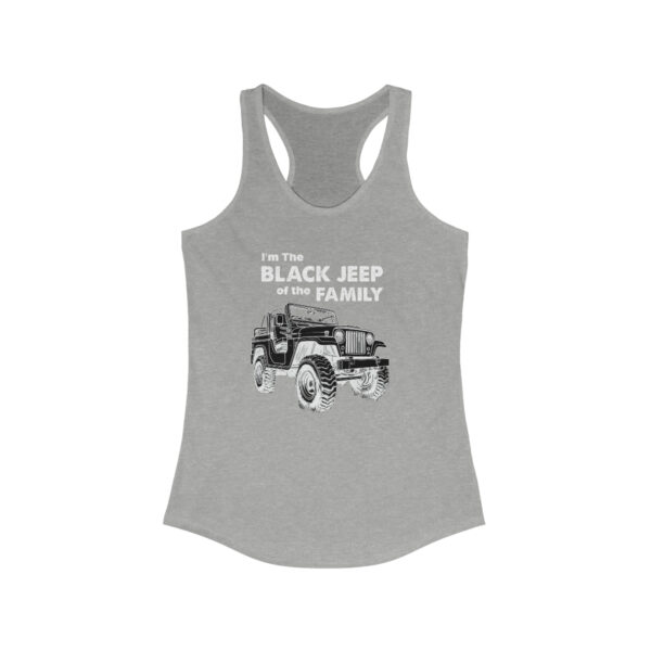 Jeep tank top for women, I'm The Black Jeep of the Family - Women's Ideal Racerback Tank | 25941