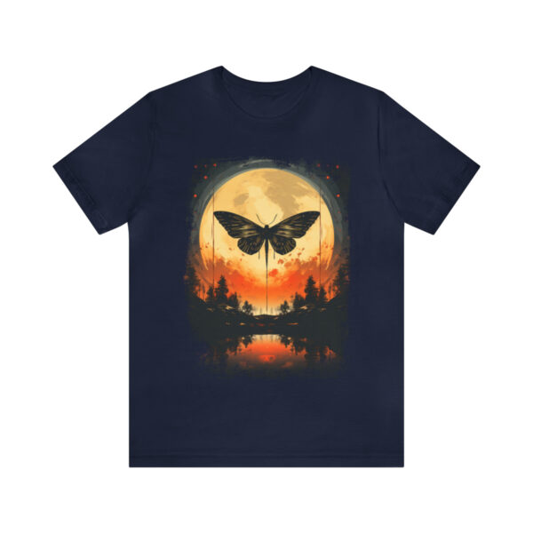 Lunar Moth Harmony Graphic T-shirt Unisex Jersey Short Sleeve Tee | 18398