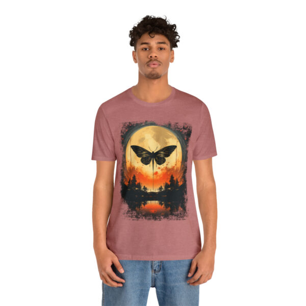 Lunar Moth Harmony Graphic T-shirt Unisex Jersey Short Sleeve Tee | 61823 3