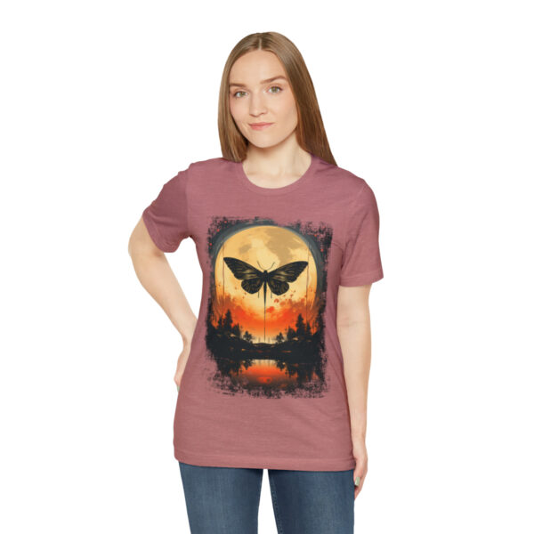 Lunar Moth Harmony Graphic T-shirt Unisex Jersey Short Sleeve Tee | 61823 4