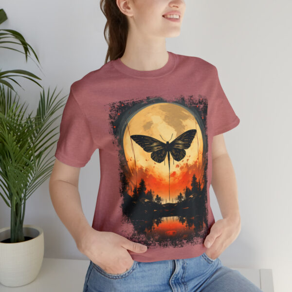 Lunar Moth Harmony Graphic T-shirt Unisex Jersey Short Sleeve Tee | 61823 8
