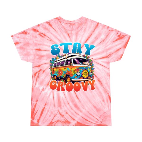 Stay Groovy - Boho Hippie 70's Van - Tie-Dye Tee, Cyclone | 72158 4