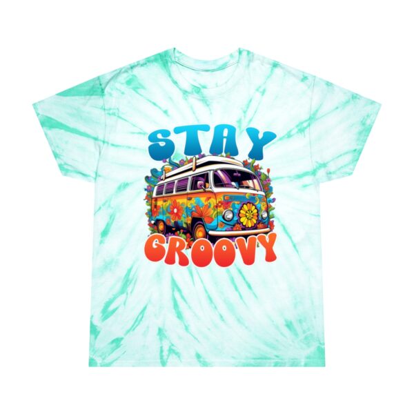 Stay Groovy - Boho Hippie 70's Van - Tie-Dye Tee, Cyclone | 72159 4