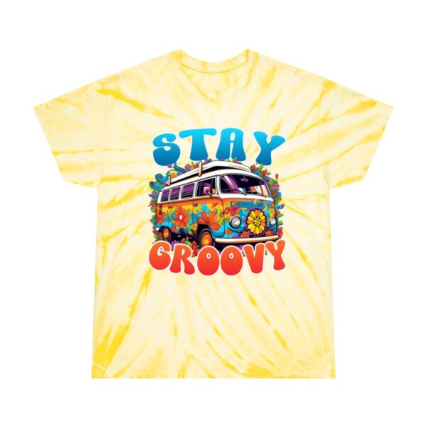 Stay Groovy - Boho Hippie 70's Van - Tie-Dye Tee, Cyclone | 72160 4