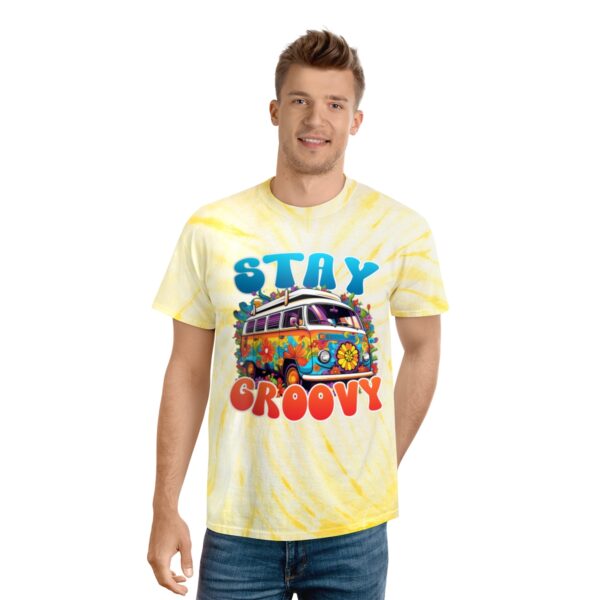 Stay Groovy - Boho Hippie 70's Van - Tie-Dye Tee, Cyclone | 72160 6
