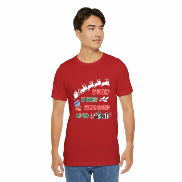 On Dasher On Dancer On Master Card and Visa - Funny Christmas Holiday Shirt | 10277119402368426110 2048 3