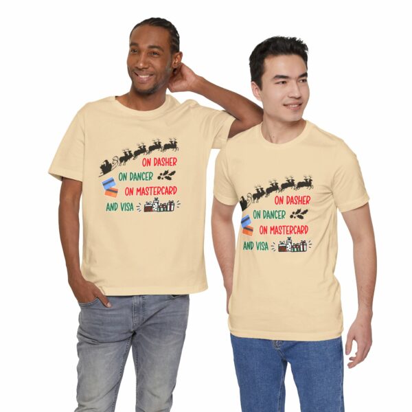 On Dasher On Dancer On Master Card and Visa - Funny Christmas Holiday Shirt | 10339356568256578841 2048 6