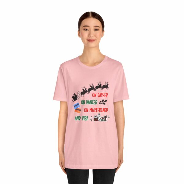 On Dasher On Dancer On Master Card and Visa - Funny Christmas Holiday Shirt | 10387601719912027006 2048 4