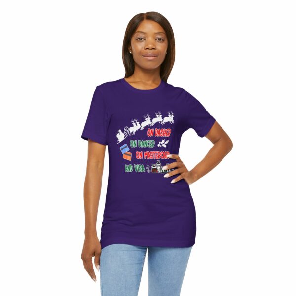 On Dasher On Dancer On Master Card and Visa - Funny Christmas Holiday Shirt | 12128098515157094672 2048 4