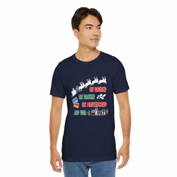 On Dasher On Dancer On Master Card and Visa - Funny Christmas Holiday Shirt | 13501559626134199584 2048 4