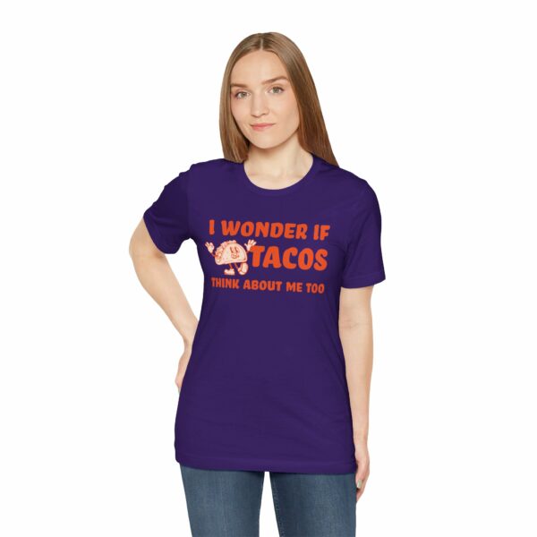 I Wonder If Tacos Think About Me Too | Short Sleeve Funny Taco T-shirt Thinking About Tacos | 13758877023350901206 2048