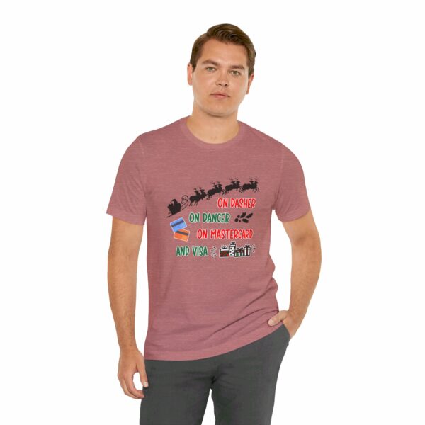 On Dasher On Dancer On Master Card and Visa - Funny Christmas Holiday Shirt | 13957977369813020508 2048 6