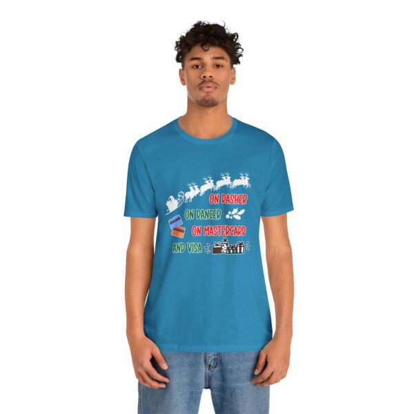 On Dasher On Dancer On Master Card and Visa - Funny Christmas Holiday Shirt | 14809128246355634242 2048 6