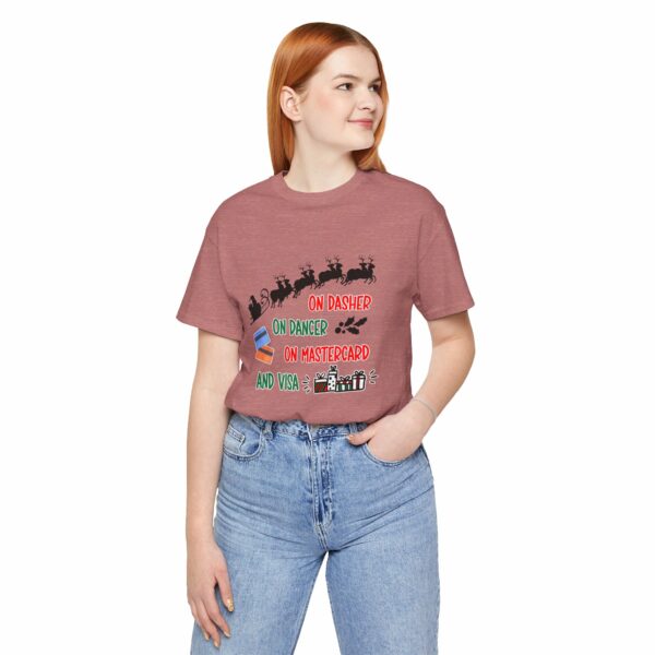 On Dasher On Dancer On Master Card and Visa - Funny Christmas Holiday Shirt | 14931510267397216958 2048 6