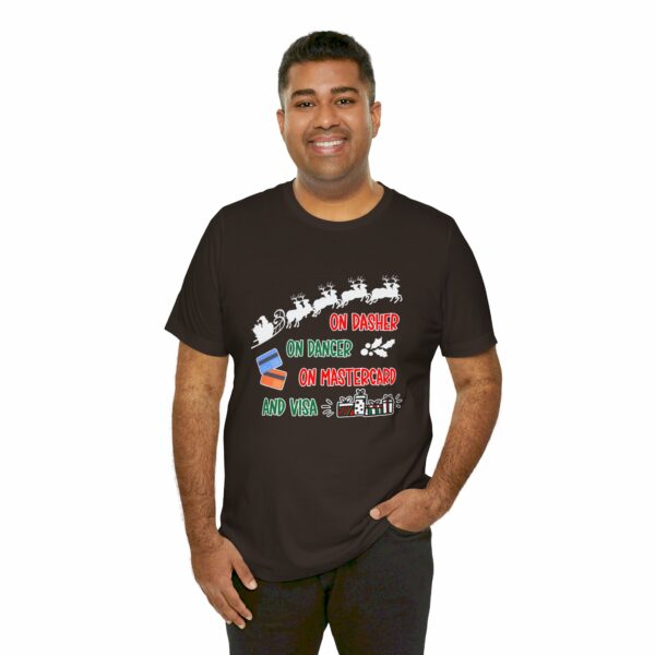 On Dasher On Dancer On Master Card and Visa - Funny Christmas Holiday Shirt | 15222194763051835109 2048 6