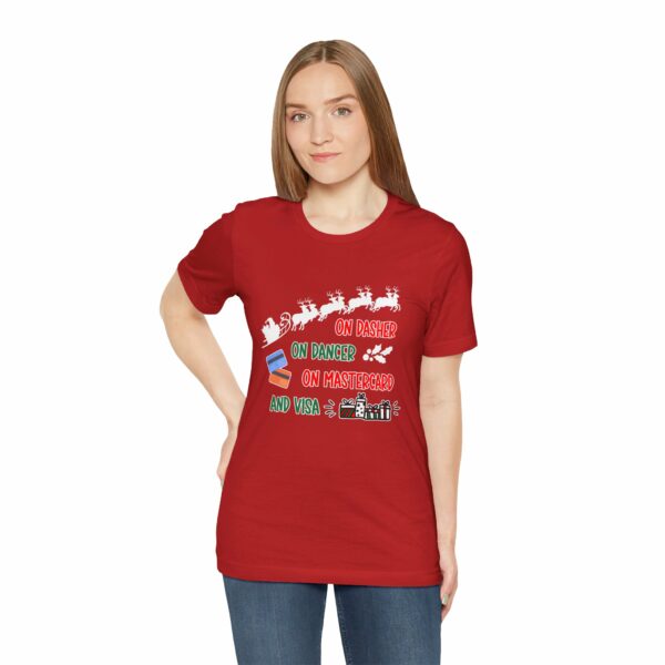 On Dasher On Dancer On Master Card and Visa - Funny Christmas Holiday Shirt | 15365690120553079625 2048 3