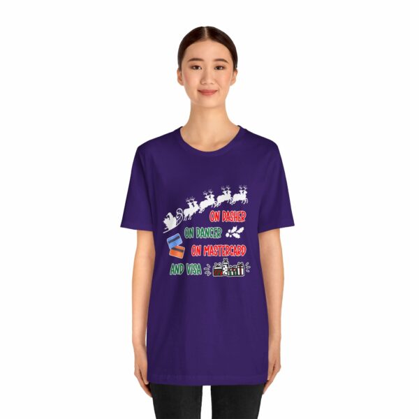 On Dasher On Dancer On Master Card and Visa - Funny Christmas Holiday Shirt | 15523009538560986688 2048 4