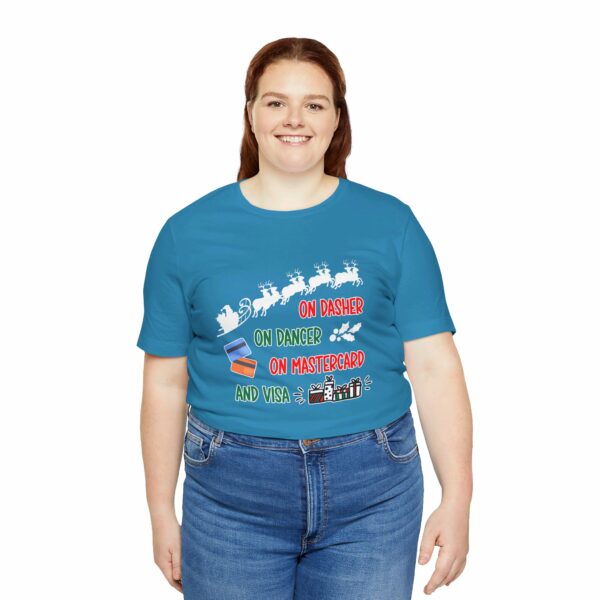 On Dasher On Dancer On Master Card and Visa - Funny Christmas Holiday Shirt | 18335841566450949307 2048 6