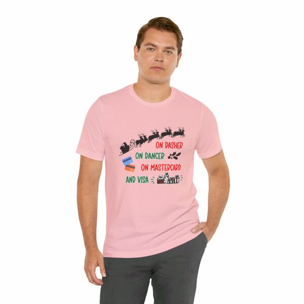 On Dasher On Dancer On Master Card and Visa - Funny Christmas Holiday Shirt | 2111158051374580542 2048 3