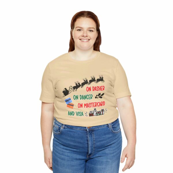 On Dasher On Dancer On Master Card and Visa - Funny Christmas Holiday Shirt | 627863560375153220 2048 6