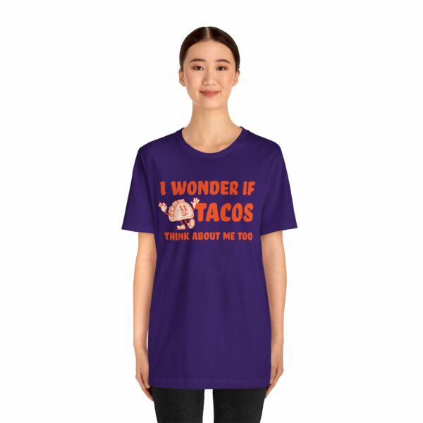 I Wonder If Tacos Think About Me Too | Short Sleeve Funny Taco T-shirt Thinking About Tacos | 6489739256094163477 2048