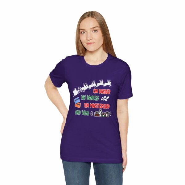 On Dasher On Dancer On Master Card and Visa - Funny Christmas Holiday Shirt | 7290968134733421980 2048 4