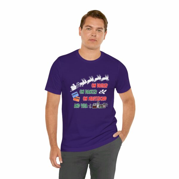 On Dasher On Dancer On Master Card and Visa - Funny Christmas Holiday Shirt | 7315590229648802987 2048 4