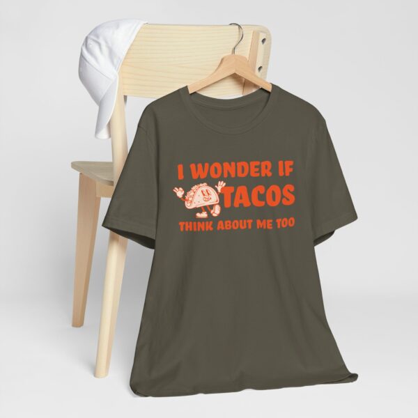 I Wonder If Tacos Think About Me Too | Short Sleeve Funny Taco T-shirt Thinking About Tacos | 8202230701228665588 2048