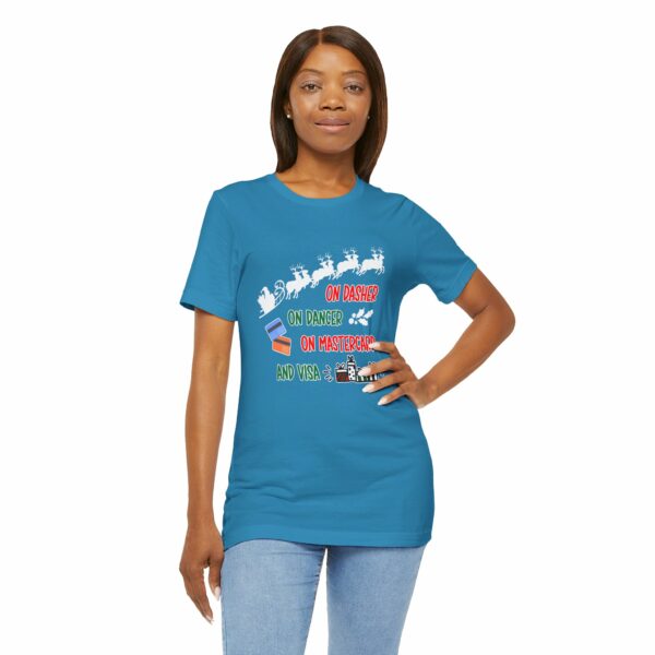 On Dasher On Dancer On Master Card and Visa - Funny Christmas Holiday Shirt | 8558744590701284337 2048 6