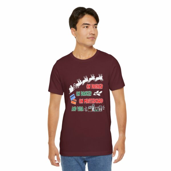 On Dasher On Dancer On Master Card and Visa - Funny Christmas Holiday Shirt | 9677089372696759807 2048 6