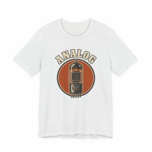 Analog Vacuum Tube Tee | Retro Audio Valve Graphic, Vintage Electronics Shirt