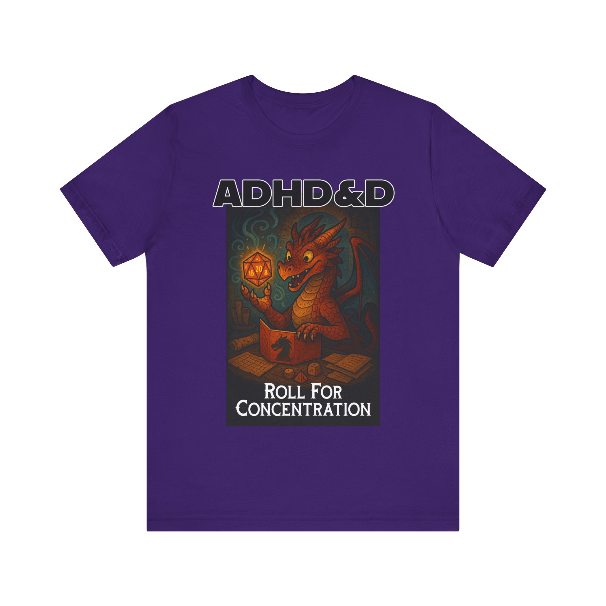 ADHD&D Roll for Concentration D20 Dragon Tee | RPG Dice Shirt 11 ADHD&D Roll for Concentration D20 Dragon Tee | RPG Dice Shirt - Image 11