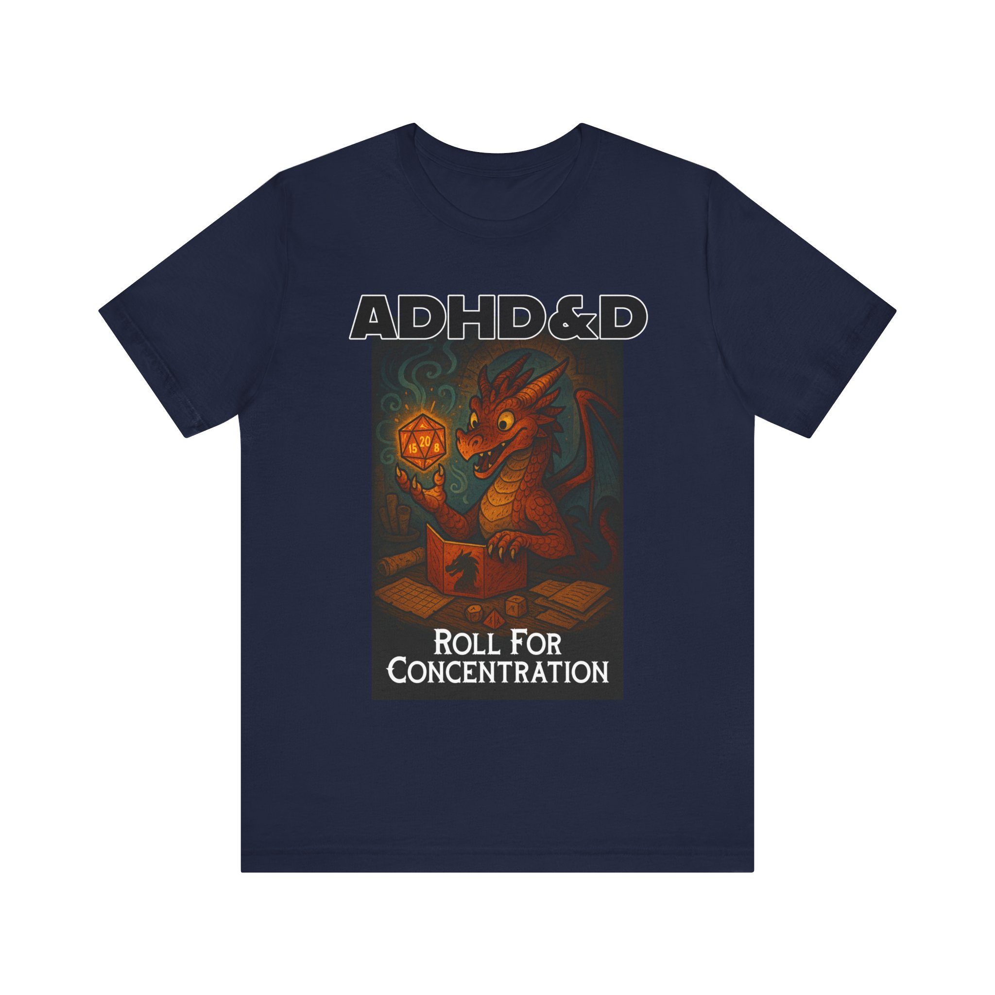 ADHD&D Roll for Concentration D20 Dragon Tee | RPG Dice Shirt 10 ADHD&D Roll for Concentration D20 Dragon Tee | RPG Dice Shirt - Image 10